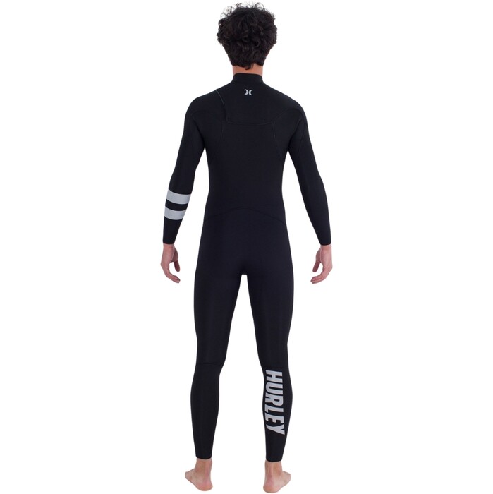 2024 Hurley Hombres Advant 4/3mm Chest Zip Neopreno MFS0013403 - Black